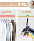 Magic Hangers Space Saving No Brainer 10 Pack Upgraded Sturdy Smart Space Saver Hangers comparison before and after use