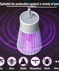 Rechargeable Bug Zapper With Safety Grid Portable Cordless Mosquito Killer Lamp With USB Charging UV Purple Light