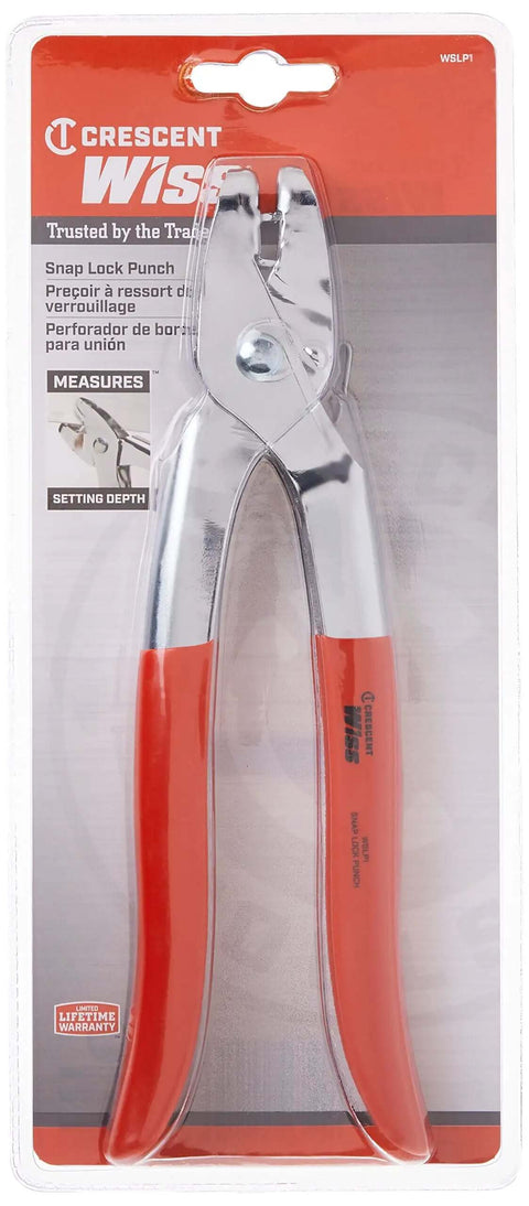 Eleven Inch Snap Lock Punch for Vinyl and Aluminum Siding and Plastic Skirting with Red Vinyl Grip in Packaging