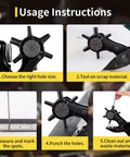 Instruction steps for Long Handle Revolving Leather Hole Punch Kit For Belts Watch Bands Straps Dog Collars And More