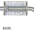 Heavy Duty 1/2 Inch Spring Loaded Latch Pin, metallic spring mechanism, ideal for trailer gates and cargo doors.