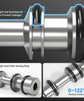 Close-up of metal sealing rings on 12V 1/4 Inch NPT Electric Solenoid Air Valve, showing tight, seamless design for pneumatic systems.