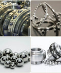 500 Count 4.5 Millimeter G100 Precision Stainless Steel Bearing Balls, showcasing shiny silver spheres in various settings.
