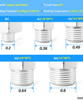 Diagram showing sizes of Push To Connect Male Elbow Pneumatic Fittings 3/8 Inch Tube OD To 1/4 Inch NPT Thread