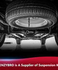 Solid Front Lower Control Arm Kit With Ball Joints And Sway Bar Links Plus Tie Rods Fits VW Jetta 2011 To 2018 rear suspension undercarriage view