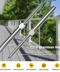 Marine Grade T316 Stainless Steel Cable Railing Hardware Kit For Wood Posts With Right And Left Handed Thread Swage Lag Screws