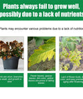 Compressed Natural Plant Blocks For Indoor And Outdoor Gardens PH Balanced Potting Soil showing nutrient-deficient plants