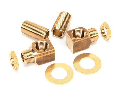 Brass Installation Kit For B-0230 Style Faucets With Two Short Elbows, Two Half Inch NPT Nipples, Lock Nuts And Washers
