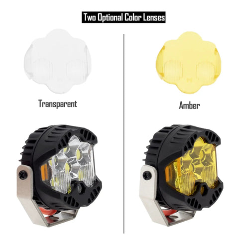 LED Light Kit For 1/10 And 1/8 Scale RC Cars, Hive Style Illumination Upgrade For Axial SCX10 Wraith Redcat Gen8 And Traxxas TRX4 TRX6 Crawlers with transparent and amber lenses