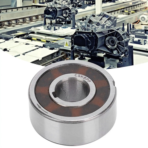 CSK8PP One Way Clutch Roller Bearing 8X22X9mm with inner keyway for industrial textile and printing machine use.