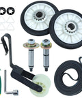 DIY Fix Pros Swear By This Complete 4392065 Dryer Repair Kit with drum rollers, idler pulley, and belt for Whirlpool Kenmore Maytag.
