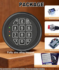Heavy Duty Programmable Electronic Safe Lock Replacement Keypad with zinc alloy design and numeric layout for easy access.