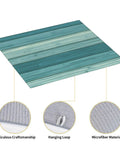 Cyan Wood Grain A Print Microfiber Dish Drying Mat For Kitchen Counter, Super Absorbent And Machine Washable Rack Pad, 16x18 Inch