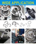 327Pcs E Clips Circlip Retaining Rings Kit With 24 Sizes From 1.2mm To 10mm Includes External C Clips Snap Rings in use for machinery and automotive DIY