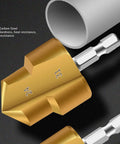Kick Your PPR And PVC Projects Up A Notch With This High Carbon Steel Pipe Reamer Bit Set Featuring Three Heavy Duty Step Drill Bits In 19 24 And 31 Mm For Effortless Hole Expansion And Clean De Burring On All Your Home Improvement Jobs Today. 24 and 31 mm high carbon steel pipe reamer bits with shank for PVC pipe deburring