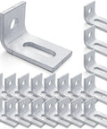 Straight Up Heavy Duty 20 Pack L Brackets for Standard Strut Channel, galvanized steel, 3/16 inch, for furniture support.
