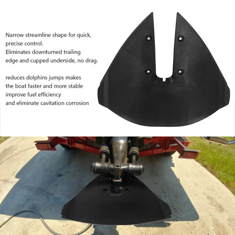 Hydrofoil Fin Stabilizer For Outboard Engines, Marine Stabilizer mounted on a boat trailer, fits 15 to 300 HP boats, ABS material