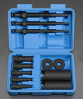 Hardcore Bearing Puller Set With Inner Housing Extractors For Cars Motorcycles And Electric Vehicles In A Tough Storage Case makeshift blue case with steel extractors