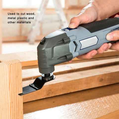 All Purpose Oscillating Tool Blades Kit, 26Pcs High Carbon Steel Universal Set cutting wood in workshop