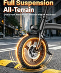 Powerful 1200W Folding Electric Bike For Adults with a focus on dual disc brakes and 14-inch tires in city setting