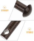 Heavy Duty 2PC Single Hole Clevis Pins Set For Hammock Chair Swing Hanging Bolt Hardware Plug Kit Durable Indoor Outdoor Furniture Gear, showing sturdy brown steel clevis pin with a suspension hole.