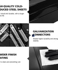 Rock Solid Cantilever Tool Box With Fold Out Three Tier Five Tray Steel Organizer showing cold-reduced steel sheets and galvanized connectors.