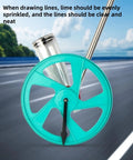 Smooth Operator Adjustable Line Marking Wheel Featuring A 1000Ml Chalk Tank And 31Cm Roller on road with clear lines.