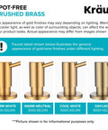 Brushed Brass Multi Purpose Kitchen Soap And Lotion Dispenser With Self Priming Pump, color variations in different lighting