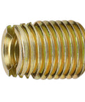 20 Pcs Self Tapping Thread Inserts Made From Durable Carbon Steel With Yellow Zinc Plating For Heavy Duty DIY Repairs And Professional Fastener Reinforcement Jobs That Last A Life Time - close-up of carbon steel thread insert.