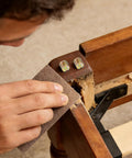 Super Cool 100 Pack M6 Threaded Inserts For Furniture Nuts Screws And Bed Connectors That Fit All Kinds Of Frames Easy Install Barrel Nut Replacements You Need Today in use on a wooden bed frame during repair.