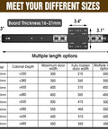 Diagram showing dimensions for Ultra Quiet Pocket Door Slide Hardware Set 14 Inch Recessed Pocket Door Slides for kitchen cabinets.