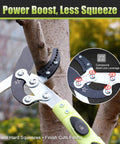 Heavy Duty Extendable Branch Loppers For Pruning 25 To 44 Inch Reach cutting branch with multi pivot leverage.