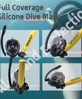 Compact 0.5L Mini Scuba Tank With Sub Mask Portable Lungs Kit Beginner Friendly silicone dive mask in multiple angles