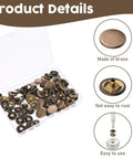 Heavy Duty Leather Snap Fasteners Kit For DIY Projects, 15mm Metal Snap Buttons in bronze finish with installation tools