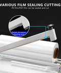 Pro Grade Manual Shrink Wrap Machine With Heat Sealer And Cutter Featuring 9 Adjustable Temps For POF And PE Film Up To 12 Inches Width showing nickel-chromium heating wire.