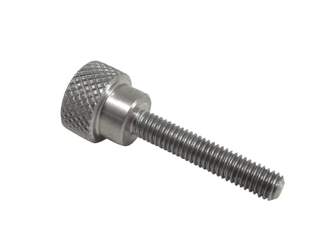 10 Pack 10 32 By 1 Inch 303 Stainless Steel Diamond Knurled Thumb Screw with flat tip and textured grip for easy adjustments.