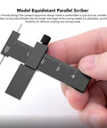 Kickass Precision Adjustable Parallel Scribing Ruler With Sturdy Aluminum Frame And Razor Sharp Tungsten Needle held in hand