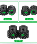 Two Piece Heavy Duty Helical Gear Set Mod 1 12T 5mm Bore 45 Degree Left And Right Hand Spiral Gears With M4 M5 Screws