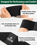 Arm Band Golf Swing Trainer Game Changer For Better Connection showing flexible strap and breathable fabric