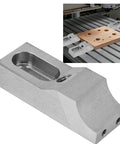 Compact Low Profile CNC Side Clamp Vise Made From Hardened S136H Mold Steel used for precise machining on work table.