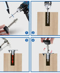 Installation diagram for Two Pack Adjustable Furniture Leveling Feet With Swivel Rubber Glides, Threaded M6 Mounts, 50mm Height
