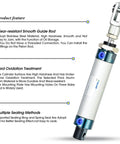 Pneumatic Air Cylinder 32mm Bore 300mm Stroke Double Acting With PT1/8 Port Aluminum Body Y Connector And 8mm Fittings Included