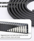 VW Caddy Door Edge Guard U Shape Trim showing segmented steel core in rubber trim for 2020-2024 protection