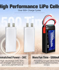 Beefy 7.4V 1200mAh 30C LiPo Battery With JST Plug For RC Cars Trucks Drones And Helis alongside internal cells