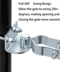 Heavy Duty 2 Pack T Post Gate Hinge Kit With One And Three Eighths Inch U Bolt Clamps Built To Last 200 Degree Rotating Female Hinges