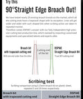 Level Up Your Scribing Game With This Badass Model Scriber Set Packed With Weighted PT-TH PRO Holders That Hit Different By Ditching Hand Strain So You Can Churn Out Pristine Marks Like A Boss, showing scribing test results comparing broach bits.