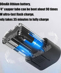 Battery for Heavy Duty Cordless Pipe Bending Machine With Quick No Sweat Bends, 2000mAh for 90 bends, 50W fast charge.