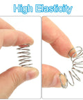 Patil Small 0.8 Mm Wire Dia 6 Mm Od X 305 Mm L Stainless Steel Extension Spring For Heavy Duty Shop Repairs And Home Fixes Made From Durable Tempered 304 Grade That Grows Strong. High elasticity stainless steel extension spring held between fingers