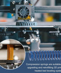 Six Pack Blue Compression Springs 3/8 Inch Od 1 Inch Long Heavy Duty Alloy Steel For Light Loads Perfect 3D Printer Molds And Mechanical Gear Repair Kit Super Reliable And Tough As Nails installed on a 3D printer.