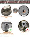 Heavy Duty Gas Range Stove Knob Replacement 5 Pack For NX58M6850SG NX58J7750SG NX58J5600SG NX58K7850SG with stainless steel details